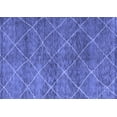 thumbnail image 1 of Ahgly Company Machine Washable Indoor Rectangle Abstract Blue Modern Area Rugs, 6' x 9', 1 of 4