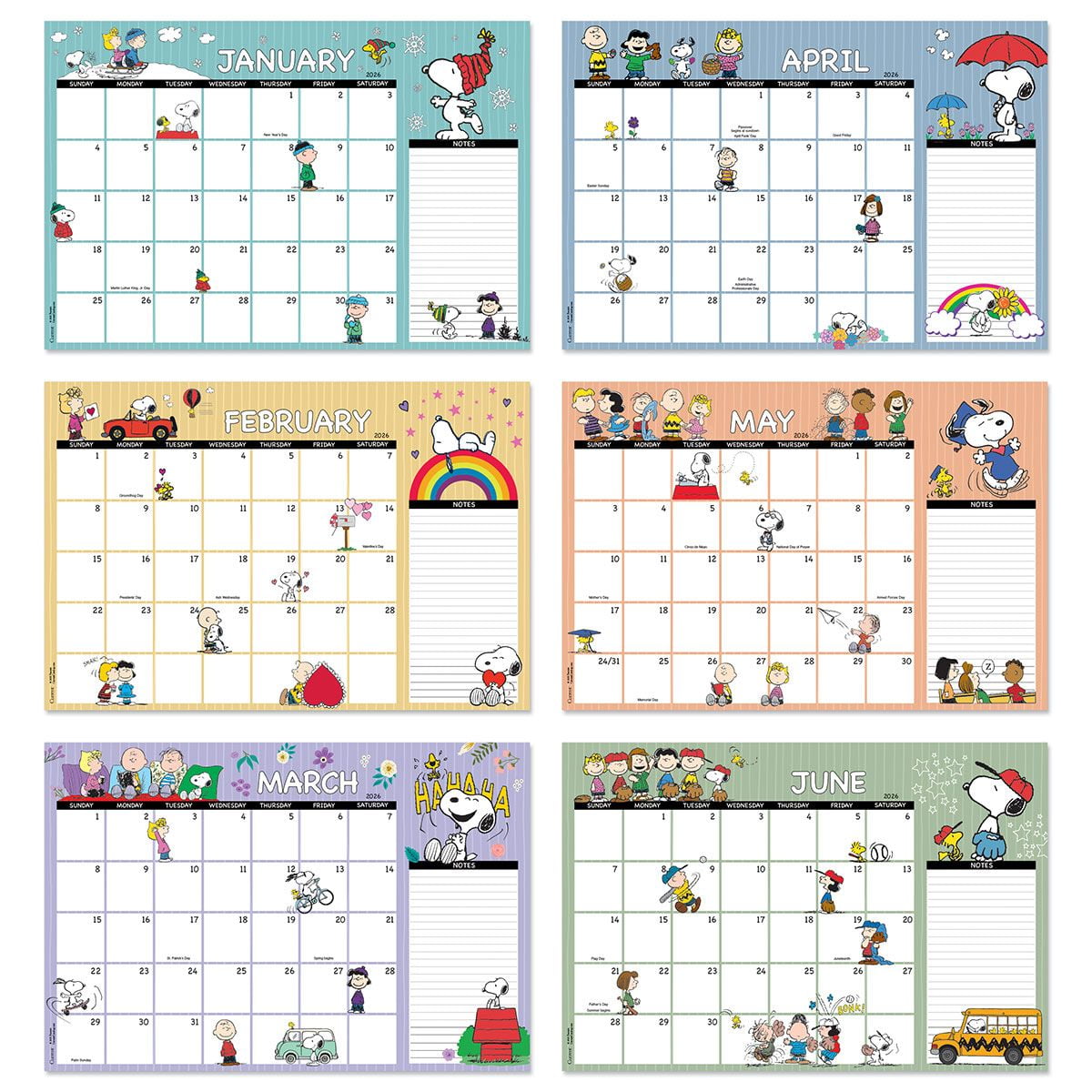 Current 2026 - 2027 Peanuts Desk Calendar Pad,  11" x 16.25", Large 24-Month Bookstore-Quality Calendars