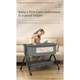 thumbnail image 6 of Baby Bassinet,Bedside Sleeper Bassinet with Changing Table Adjustable Height Infant Cradle for 0–36 Months (GRAY), 6 of 12