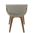 thumbnail image 4 of Symphony Mid-Century Modern Dining/Accent Chair in Walnut Wood and Grey Faux Leather by LumiSource, 4 of 5