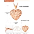 thumbnail image 6 of U7 Tree of Life Rose Gold Plated Locket Necklace Heart Pendant Necklace Personalized Memorial Gift Christmas Gifts for Women Daughter Mother's Day Valentine, 6 of 8