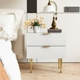 thumbnail image 4 of Semiocthome Modern Nightstand with 2 Drawers Wood Night Stands for Bedroom Set of 2, White, 4 of 7