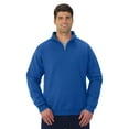 thumbnail image 1 of Jerzees Mens NuBlend Quarter Zip Cadet Collar Sweatshirt, S, Royal, 1 of 2
