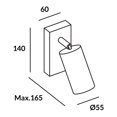 thumbnail image 3 of Estevez Luminario de lectura orientable Era sobreponer muro, Foco GU10, acabado blanco, 3 of 9