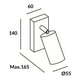 thumbnail image 3 of Estevez Luminario de lectura orientable Era sobreponer muro, Foco GU10, acabado blanco, 3 of 9