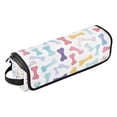 thumbnail image 2 of Hair Tool Organizer Bag with Heat Resistant Mat Removable Travel Storage Case for Hot Air Brushes Curling Irons Cute Pastel Dog Bone Pattern, 2 of 8