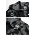 thumbnail image 3 of LZLER Mens Jean Jackets Black Ripped Casual Jeans Jacket, 3 of 5