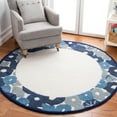 thumbnail image 3 of SAFAVIEH Martha Stewart Poppy Floral Border Area Rug, Azurite Blue, 8' x 10', 3 of 8