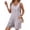 Light Purple, variant on Women'S Waffle Knit Sleeveless Henley Neck Romper with Pockets Pink L