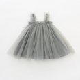 thumbnail image 1 of Vestido de falda de malla con tirantes de verano para niñas con borde de orejas de madera Falda de princesa para bebé Falda pontón, 1 of 6