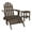 Brazilian Walnut, variant on DuroGreen Folding Adirondack Chair Set Made With All-Weather Tangent Lumber, 2 Chairs, 1 Side Table, Oversized, High End Patio Furniture for Porch, Lawn, Deck, No Maintenance, USA Made, Lime Green