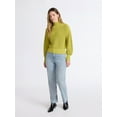 thumbnail image 4 of Scoop Women’s Cotton Boxy Ribbed Turtleneck Sweater, Midweight, Size XS-XXL, 4 of 6