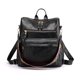 thumbnail image 1 of Mochila PU Cuero Vintage Gran Capacidad Suave Multi Bolsillo Mochila para Mujer Señora Negro, 1 of 5