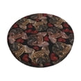 thumbnail image 2 of Xecao's Hearts and French Bulldog Print Stool Covers offer stylish, washable protection for PU round bar stools, perfect for home or commercial use., 2 of 7