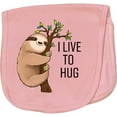thumbnail image 2 of Inktastic I Live to Hug Cute Sloth on a Branch Baby Burp Cloth, 2 of 3