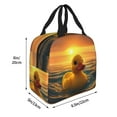 thumbnail image 2 of Rateoe Cartoon Swimming Yellow Duck Pattern Insulated Lunch Bag with Thick Aluminum Foil Lunch Tote Bag with Front Pocket for Men and Women, Ideal for Work, School, Picnics, and Travel, 2 of 5