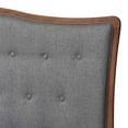 thumbnail image 6 of Baxton Studio Elitia Gray Fabric and Walnut Brown Wood King Size Platform Bed, 6 of 12
