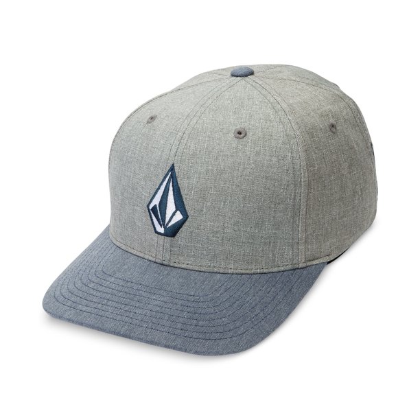 Gorra de béisbol Volcom Flex-Fit para hombre, gris, L/XL Volcom Gorra de beisbol