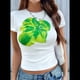 thumbnail image 4 of Camiseta de Corta con Estampado Floral Y2K para Mujer, Estilo Vintage, para Verano L, 4 of 9