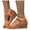 Orange, variant on Platform Wedge Sandals for Women Open Toe Lightweight Non Slip Dress Shoes Comfortable Slip On Walking Sandal with Ankle Strap Orange Size 9