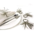 thumbnail image 3 of Tasseled Glass Bead Napkin Ring in Silver, Set of 4, 3 of 8