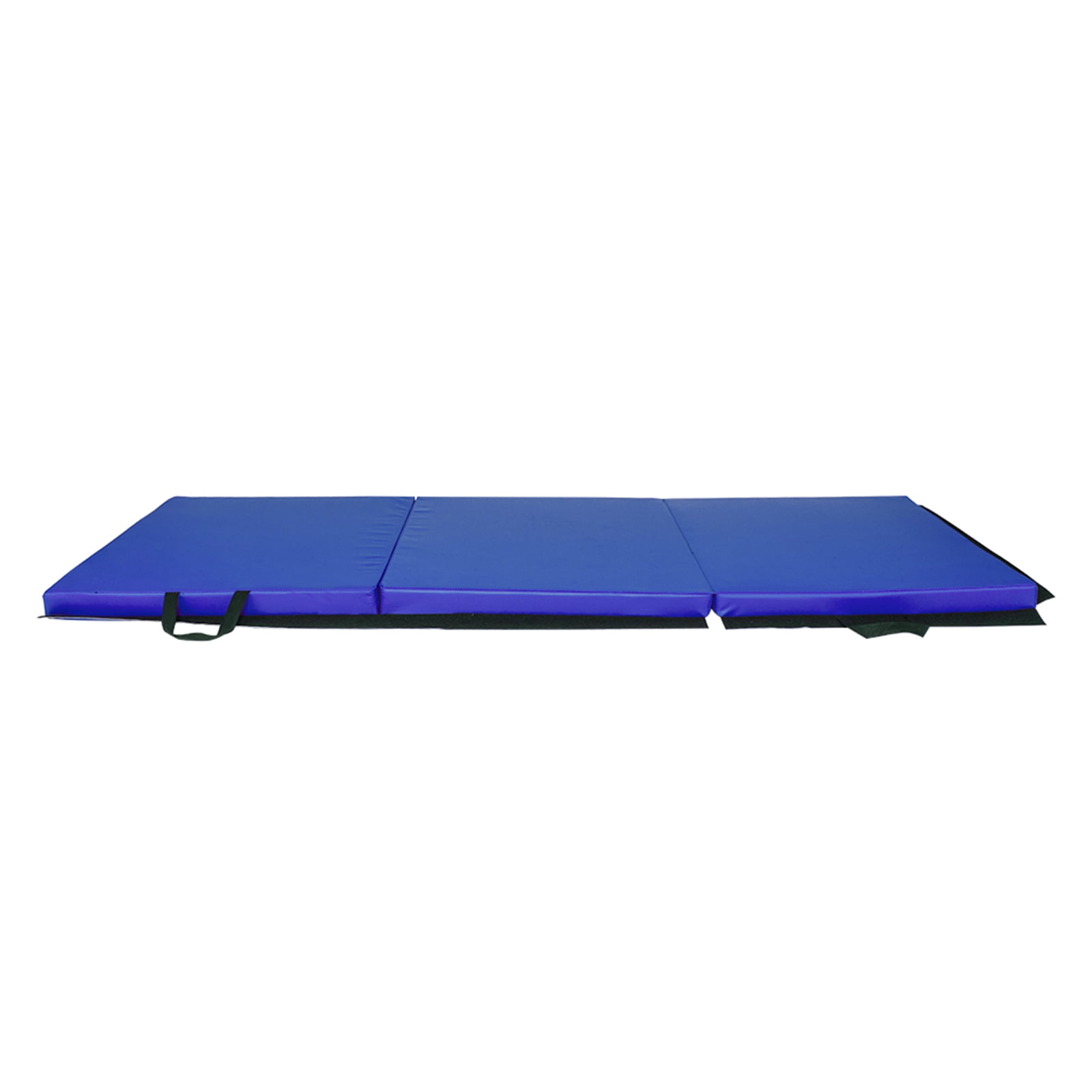 Bysesion GT1-JL 55x24x1.2 Tri-fold Gymnastics Yoga Mat with Hand Buckle Blue 