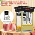 thumbnail image 5 of 12oz Popcorn Machine Cart, Popcorn Cart with Wheels, Vintage Popcorn Machine with Stainless Steel Kettle, Movie Theater Style Popcorn Machine for Party, Black, 5 of 15