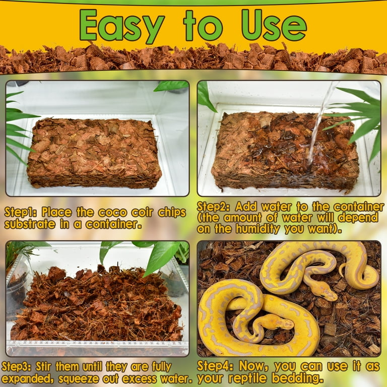 Halatool 6Pack Compressed Coconut Chips Brick Natural Coconut Husk