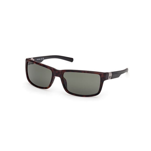 Harley Davidson HD00022 52N 63mm Rectangle Sunglasses Men's Dark Havana