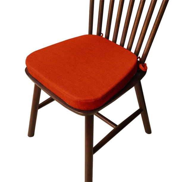 Yuarrent Cojines de asiento de esponja universales para todas las estaciones para sillas de comedor domésticas - Esponja de alta densidad Decoración del hogar No.15- naranja rojo