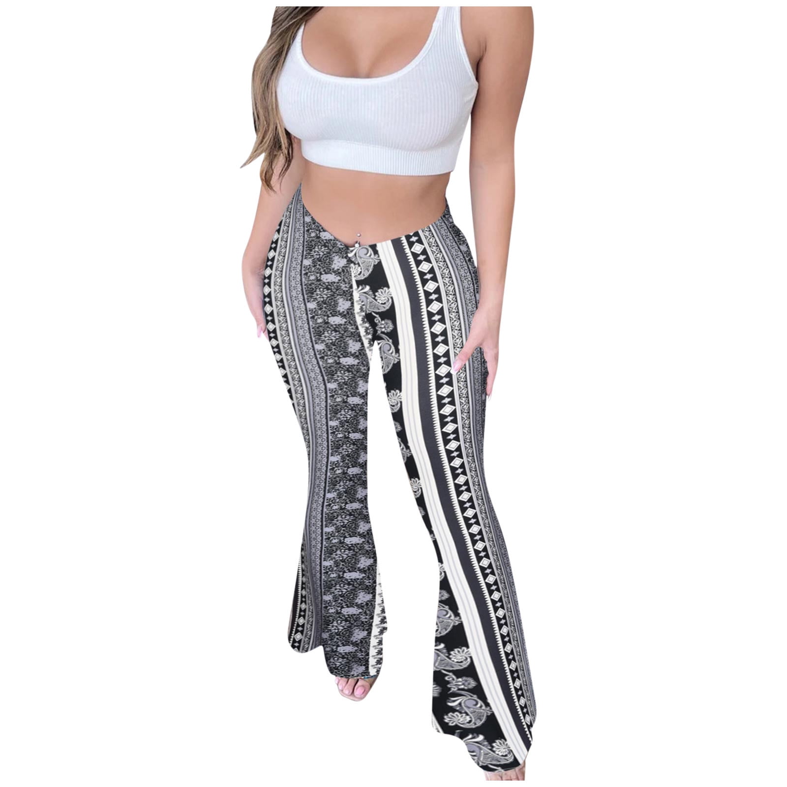 LOVZFMLL Women's Pants, Tight Fitting Butt Non-Seamless Print
