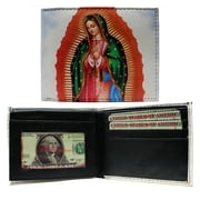 Our Lady of Guadalupe Virgin Mary Leather Bi-Fold Bifold Wallet