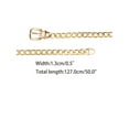 thumbnail image 3 of Cinturones de cadena de metal para mujeres INSPIRE CHIC, cinturones de cintura decorativos para vestidos y jeans, cinturón de hebilla redonda dorada de 46.5", 3 of 5