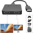 thumbnail image 1 of 4K HDMI Splitter 1 in 2 Out, HDMI Cable Splitter for TV Only Mirror (Not Extend),HDMI Splitters 1 Male to 2 Female Adapter with EDID Dial, Support 2 TVs Sync Display, HD 3D for LED/LCD Monitor, 1 of 1