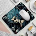 thumbnail image 2 of Alfombrilla de ratón con diseño de chica punk de pelo azul y base de goma antideslizante, cuadrada, protector para portátil, almohadillas de escritura, alfombrilla de ratón para juegos de, 2 of 7