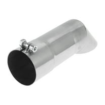 Unique Bargains 2.5" ID Inlet T304 Stainless Steel Turn Down Exhaust Tip 9.1" Long Silver Tone