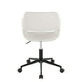 thumbnail image 6 of LumiSource Margarite Task Chair in Black Metal, White PU color, 6 of 8