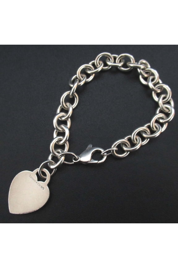 Pre-Owned Tiffany & Co. Return to Heart Tag Chain Bracelet in 925 SV Silver for Women