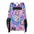thumbnail image 5 of Iauyy Clear Backpack Heavy Duty PVC Transparent Backpack for College Workplace, Colorful Girl, 5 of 8