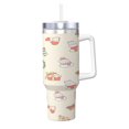 thumbnail image 1 of Regalos personalizados de Feliz Navidad para vasos de 40 oz con asa y pajita - Taza de café de viaje de acero inoxidable con tapa - Regalos ideales para mujeres, niñas y niños en cumpleaños y Navidad, 1 of 8