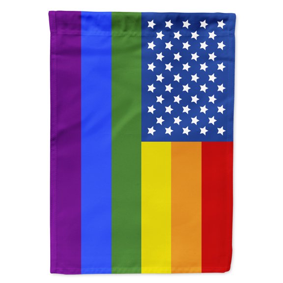 Carolines Treasures USA Gay Pride Flag Canvas House Size Large multicolor