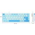 thumbnail image 3 of MageGee Portable 60% Mechanical Gaming Keyboard, Mk-Box LED Backlit Compact 68 Keys Mini Wired Office Keyboard with Red Switch for Windows Laptop PC Mac - Black/Grey, 3 of 10