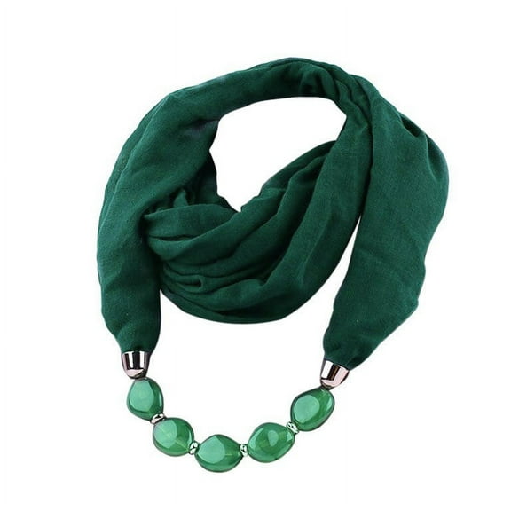 Prolriy Scarf for Women Necklace Pendant Scarf Ethnic Soft Necklace Scarf Womens Scarf Army Green