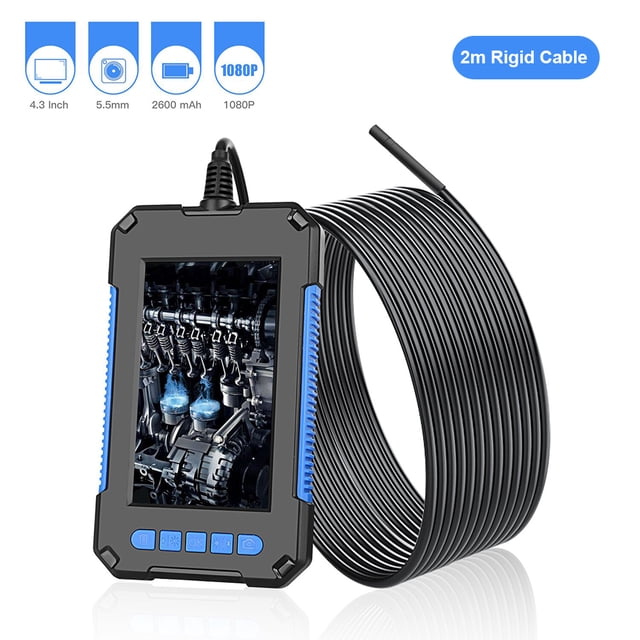 P40 Portable Portable Industriel Caméra d'Inspection de Endoscope IP67 Étanche 5.5mm Objectif Intégré 6pcs Réglable LEDs avec 4,3 Pouces Haute Définition 1080P Écran d'Affichage