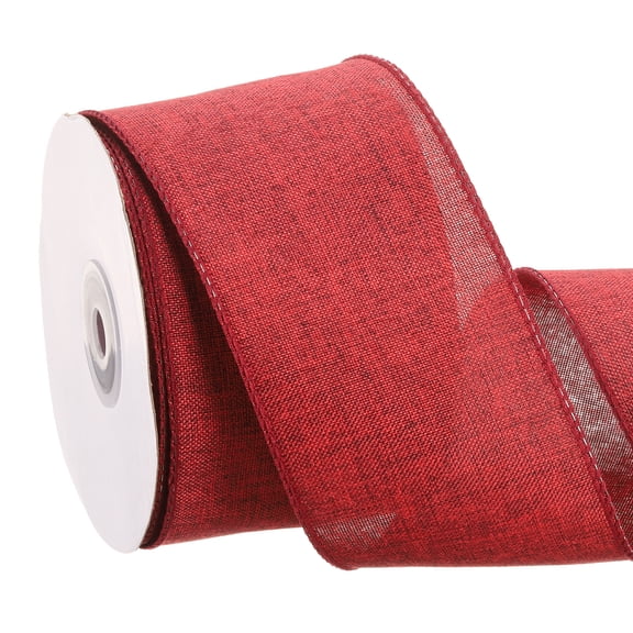 Uxcell Wired Edge Ribbon 2-1/2 inch x 10 Yard Burlap Wired Ribbon for Gift Wrapping Wreath Purple