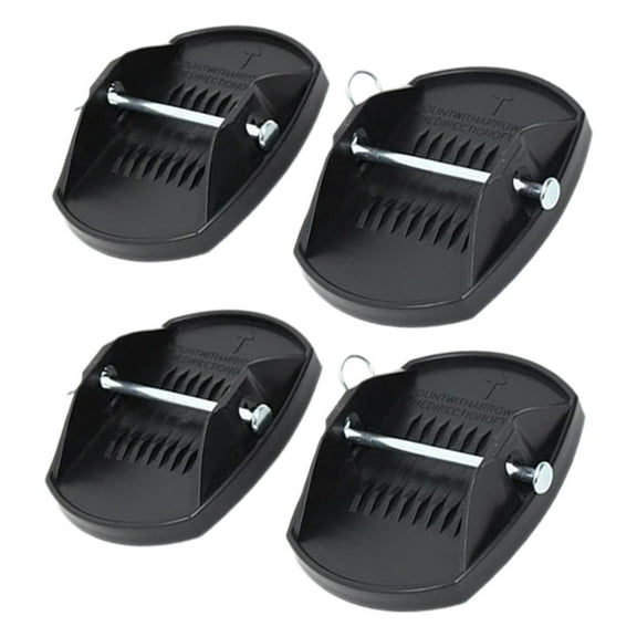funtasica 4 Pieces Generic RV Trailer Jack Pads Accessories Easy to Install Sturdy Support Stand Adapter Replace Black Jacking Lift Pad