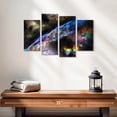 thumbnail image 2 of Elephant Stock Glowing Veil Nebula Wall Art - Horizontal Multi Panel Canvas - Living Room Wall Decor - Astronomy & Space Multi Panel - Black And Gray Decor - 24" x 14", 2 of 4