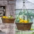thumbnail image 2 of Set of 2 Farmhouse Wood and Metal Planters, 2 of 2