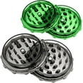 thumbnail image 1 of OWLSTEM 2-PACK 3 inch Grinder, 2-Layer Grinder, with Magnetic Lid, Compact & Portable, Suitable for Kitchen Use(Black & Green-Translucent), 1 of 4