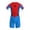Spider IV, variant on HTQWLP Superhero Onesie Halloween Costumes, One-piece Jumpsuit Swimsuit, Superhero Short Sleeve Round Neck Bodysuits, Halloween Christmas Party Dress Up Performance Clothes for Kids, Blue/110